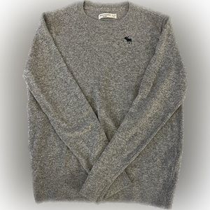 Abercrombie Kids Boys Gray Logo Crewneck Sweater Size 13/14